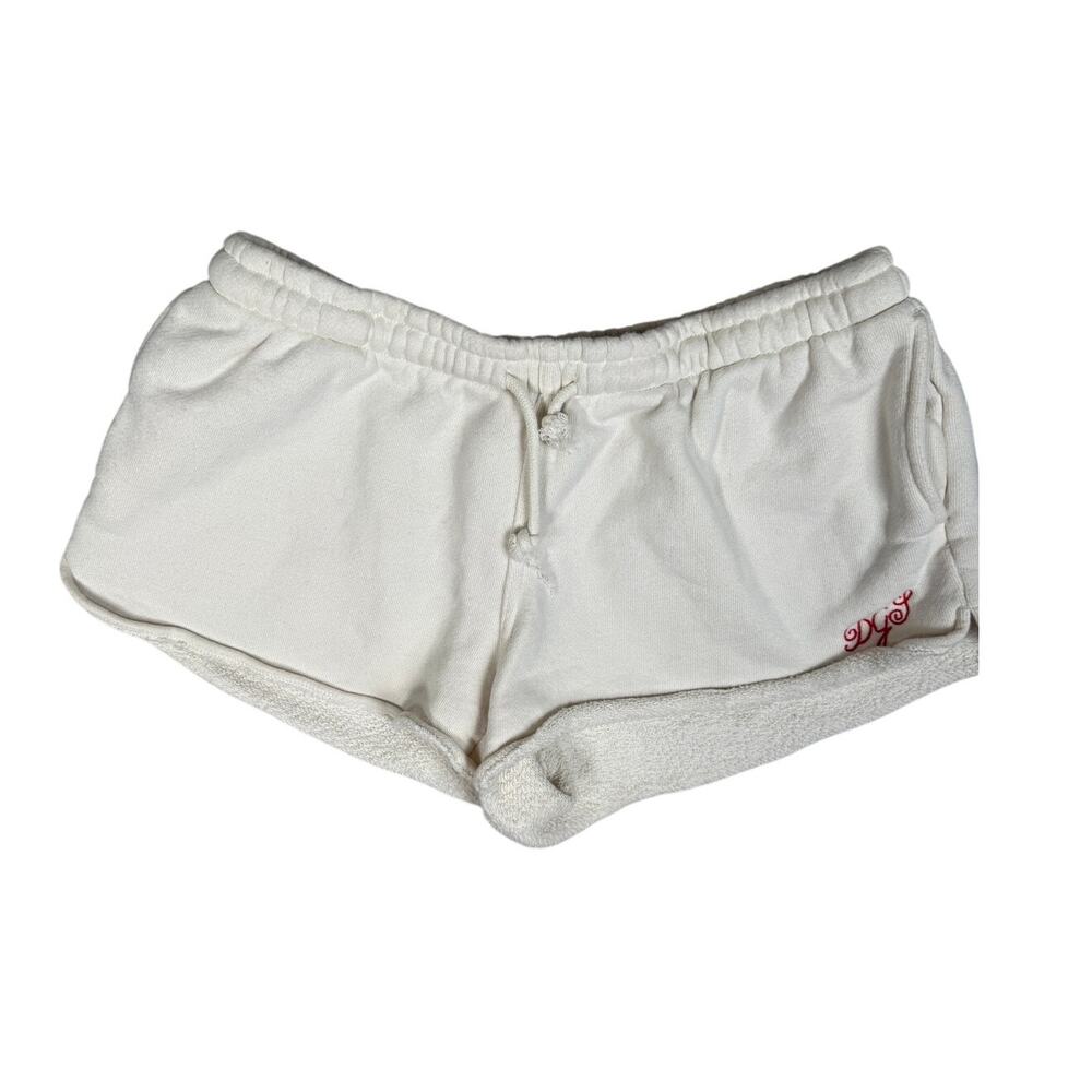 Dairy Boy Girl Summer Micro Terry Embroidery Shorts Cream Red Medium